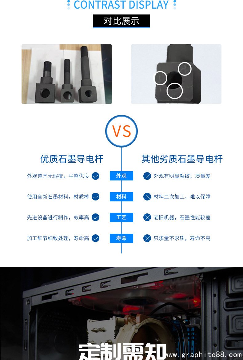石墨真空炉导电杆